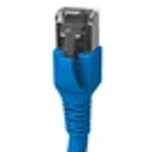 Patchcord RJ45 shielded Cat.6a 10GB, LS0H, blue,   10.0m image 5