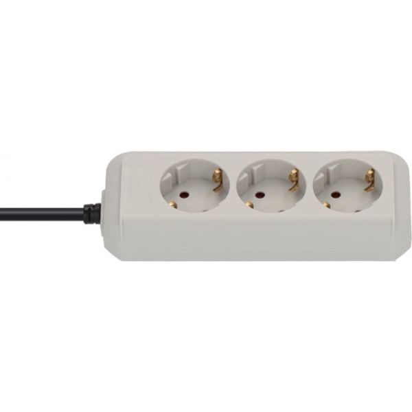 Eco-Line extension socket 3-way light grey 1,5m H05VV-F 3G1,5 image 1