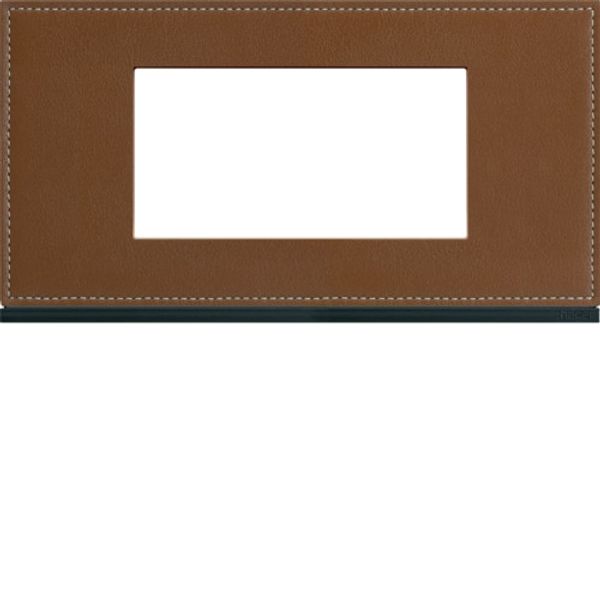 GALLERY FRAME 4 F. SINGLE COFFEE LEATHER image 1