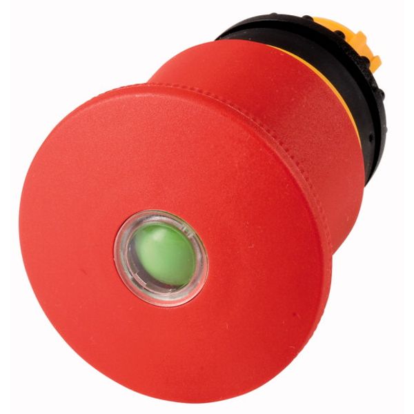 Emergency stop/emergency switching off pushbutton, RMQ-Titan, Palm-tree shape, 45 mm, Non-illuminated, Pull-to-release function, Red, yellow, with mec image 2