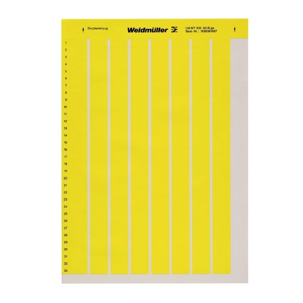 Device marking, Self-adhesive, 20.3 mm, Polyester, PVC-free, yellow image 1