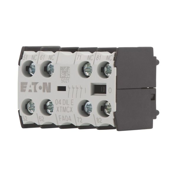 Auxiliary contact module, 4 pole, 4 NC, Front fixing, Screw terminals, DILE(E)M, DILER image 6