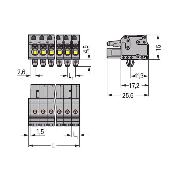 2231-107/008-000 1-conductor female connector; push-button; Push-in CAGE CLAMP® image 2