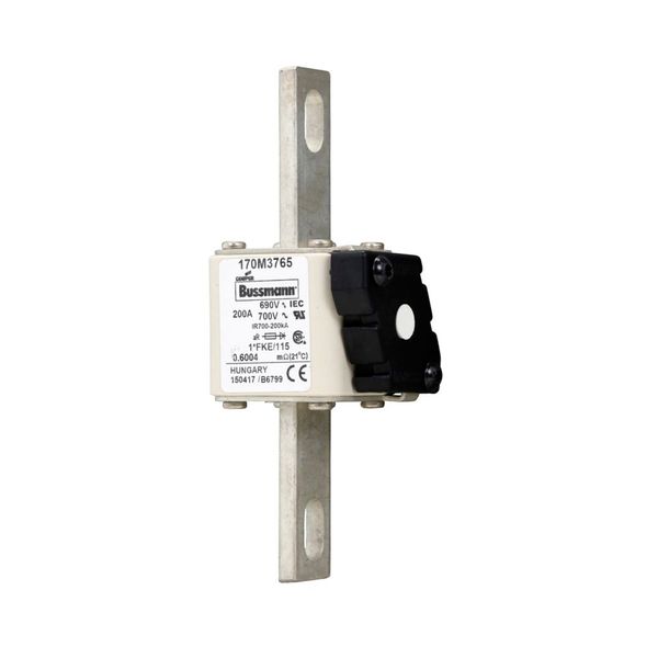 Fuse-link, high speed, 200 A, AC 690 V, compact size 1, 45 x 59 x 148 mm, aR, IEC, UL, single indicator image 7