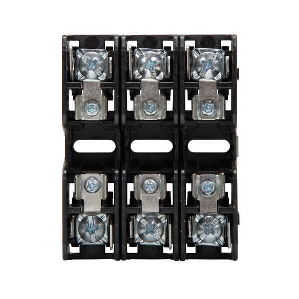 Eaton Bussmann series BMM fuse blocks, 600V, 30A, Pressure Plate/Quick Connect, Three-pole image 1