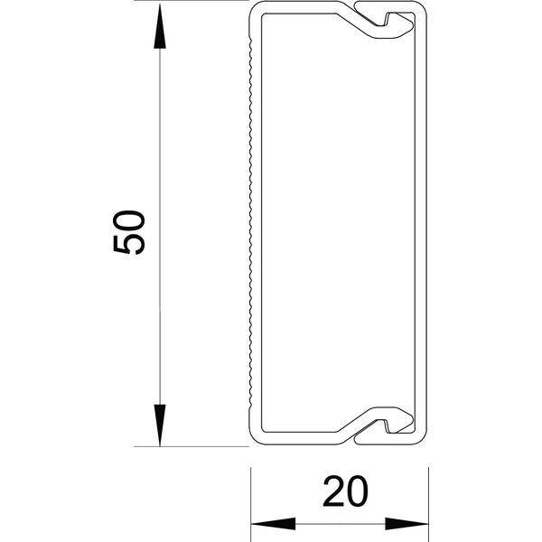 WDK20050RW Wall trunking system with base perforation 20x50x2000 image 2