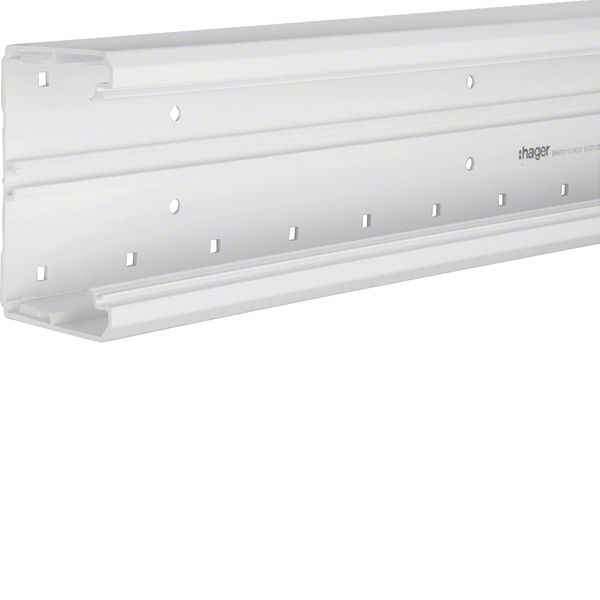 Wall trunking base C-profile BRN 70x110mm of PVC in pure white image 1