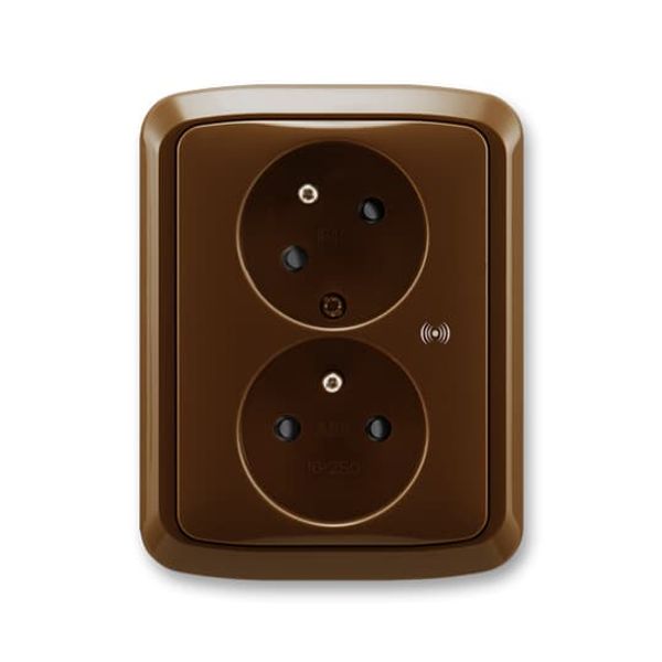 5583A-C02357 H Double socket outlet with earthing pins, shuttered, with turned upper cavity, with surge protection image 66