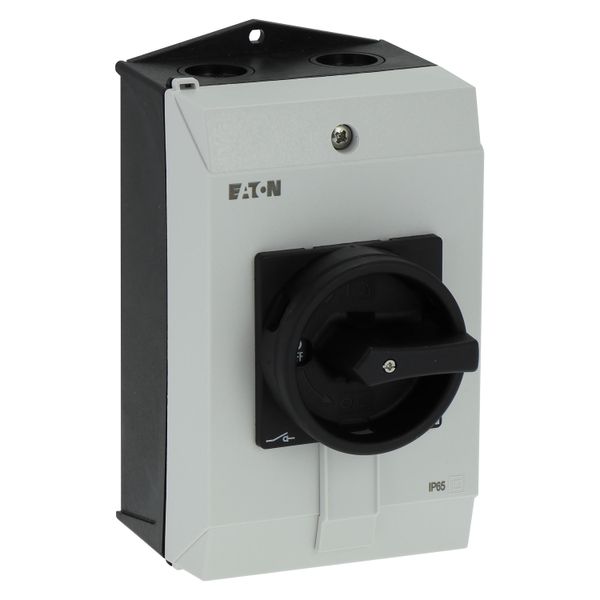 Main switch, P1, 40 A, surface mounting, 3 pole + N, STOP function, With black rotary handle and locking ring, Lockable in the 0 (Off) position, hard image 14