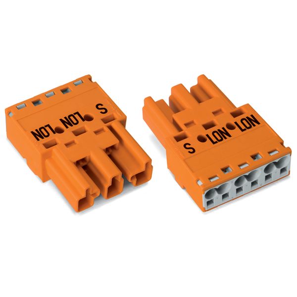 Plug 3-pole Cod. R orange image 3