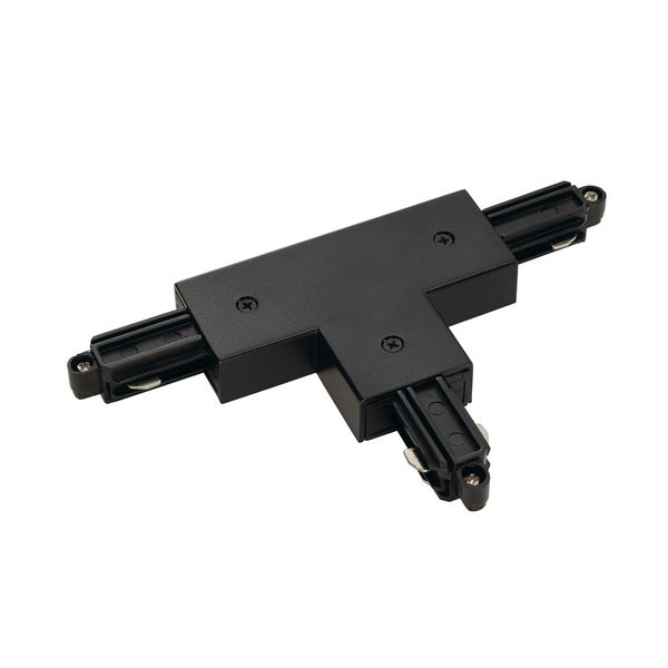 T-connector for 1-circuit HV-track, black, ground left image 1