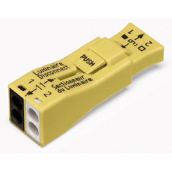 Luminaire disconnect connector 2-pole yellow image 3
