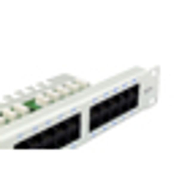 Patchpanel 50xRJ45 unshielded, ISDN, 19", 1U, RAL7035 image 10