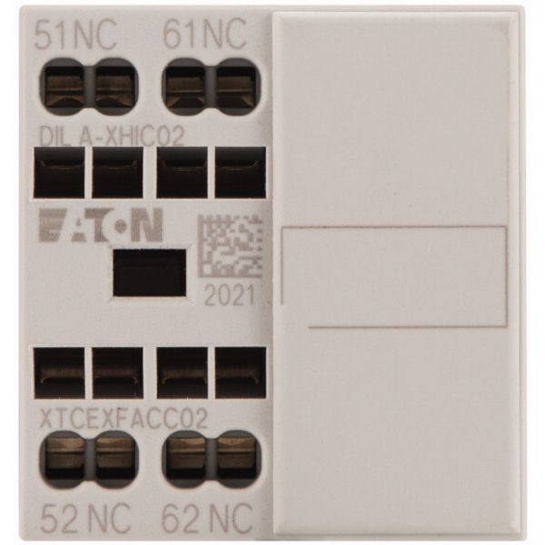 Auxiliary contact module, 2 pole, Ith= 16 A, 2 NC, Front fixing, Spring-loaded terminals, DILA, DILM7 - DILM38 image 3