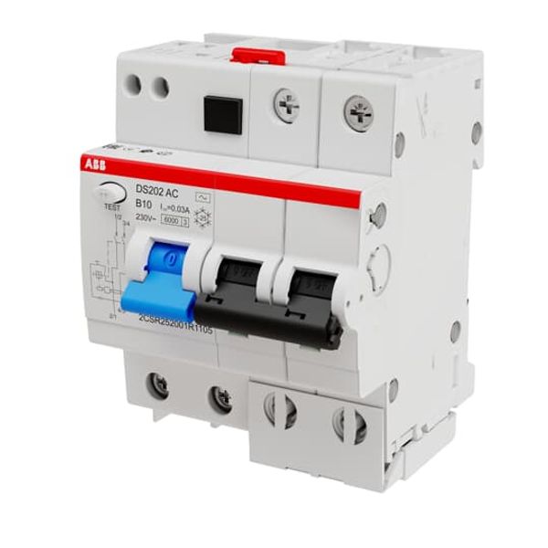 DS202 AC-B10/0.03 Residual Current Circuit Breaker with Overcurrent Protection image 3