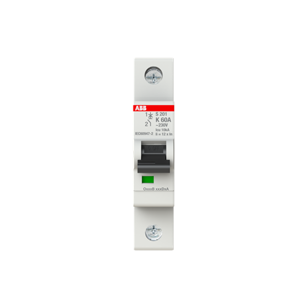 S201-K60 Miniature Circuit Breaker - 1P - K - 60 A image 3