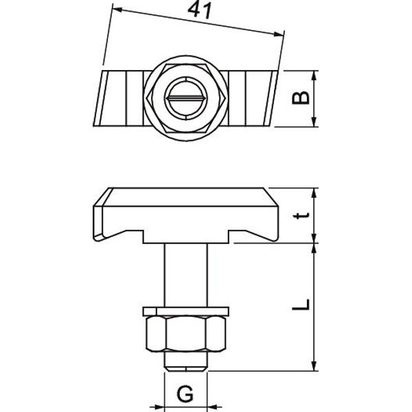 MS50HB M10x30 ZL Hook-head screw for profile rail MS5030 M10x30mm image 2