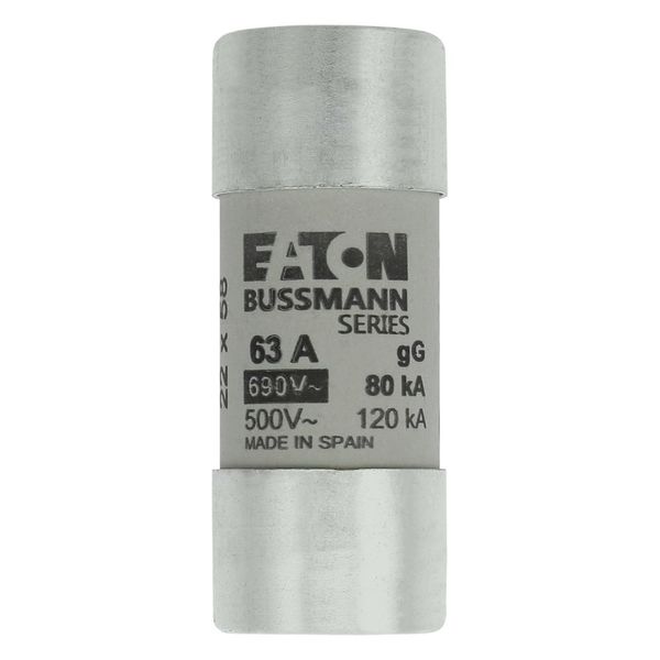 Fuse-link, LV, 63 A, AC 690 V, 22 x 58 mm, gL/gG, IEC image 4