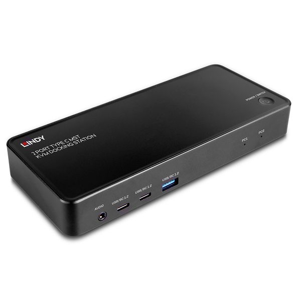 2 Port Type C MST KVM Docking Station Connect and share your peripherals between 2 USB Type C sources image 1