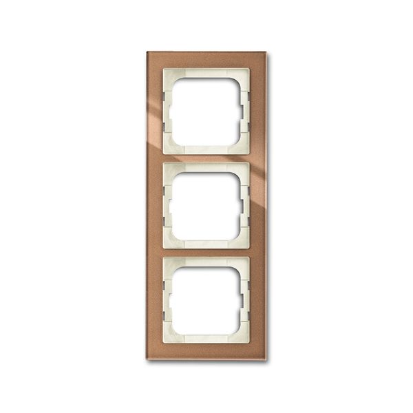 1723-283 Cover Frame Busch-axcent® Brown glass image 1