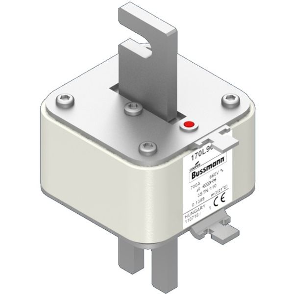 Fuse-link, high speed, 1000 A, AC 1000 V, Size 3, 76 x 92 x 75 mm, aR, IEC, single indicator image 3