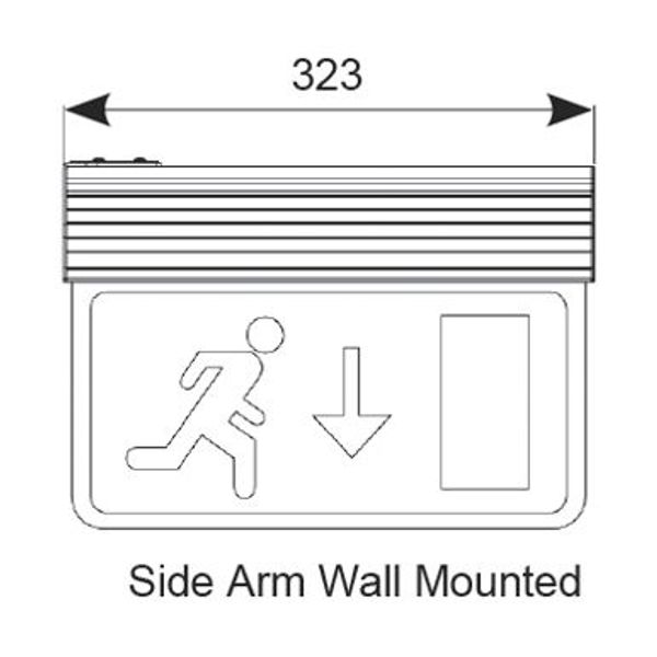 Eagle 3-In-1 Exit Sign Self-Test Maintained / Non-Maintained White image 5