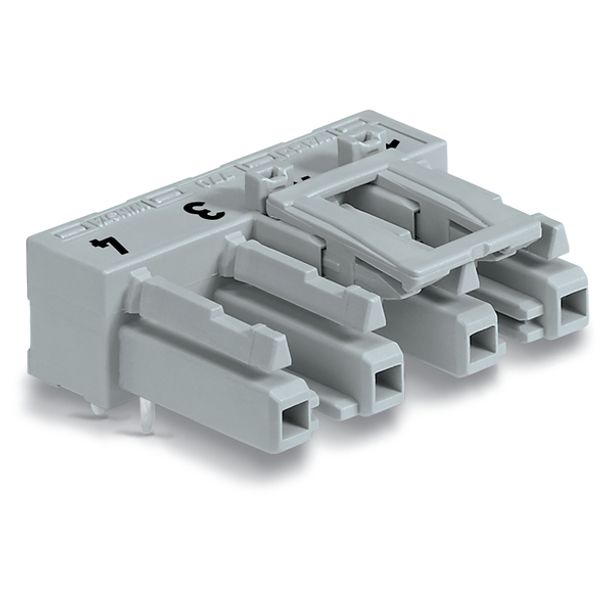 Socket for PCBs angled 4-pole gray image 3