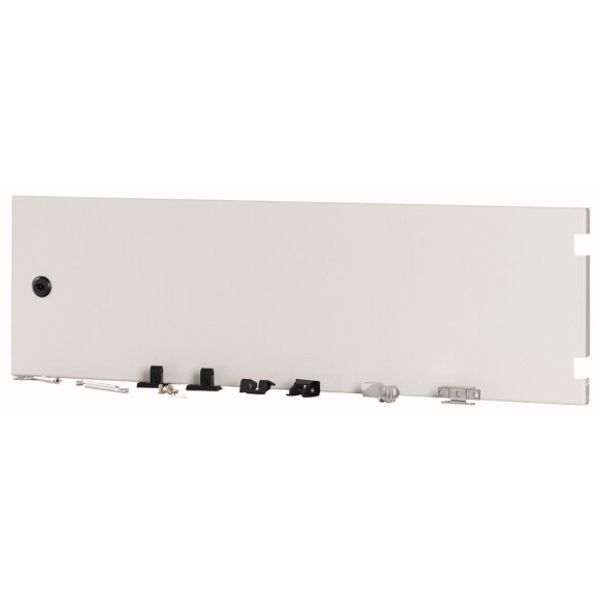 Section wide door, closed, HxW=250x800mm, IP55, grey image 1