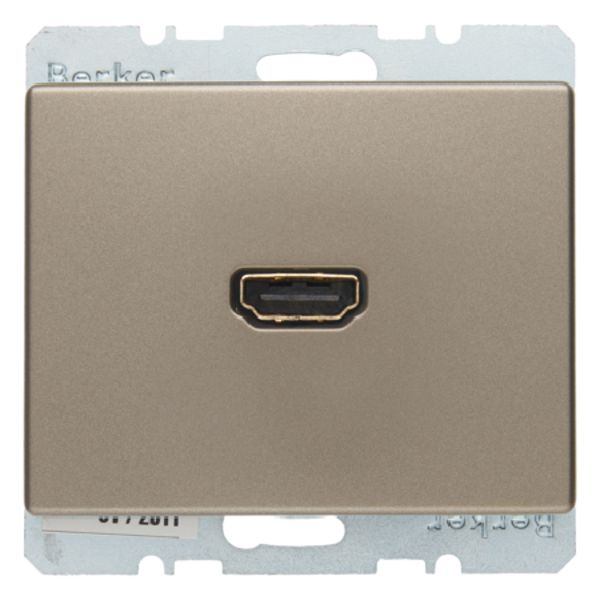 High definition soc. out. 90° plug connection, arsys, light bronze mat image 1