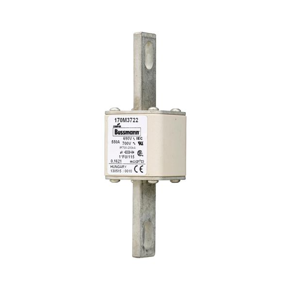 Fuse-link, high speed, 550 A, AC 690 V, compact size 1, 45 x 45 x 148 mm, aR, IEC, UL image 11