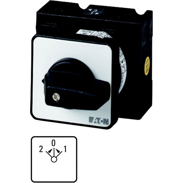 Reversing switches, T3, 32 A, flush mounting, 3 contact unit(s), Contacts: 5, 45 °, momentary, With 0 (Off) position, with spring-return from both dir image 4