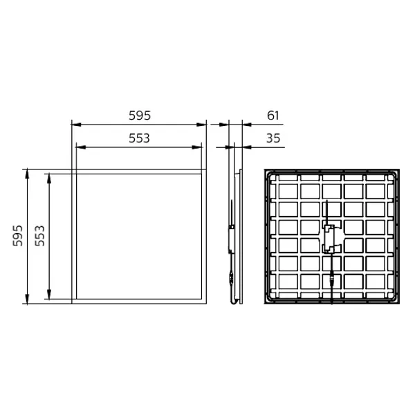 CoreLine Panel G6, 31 W, 600x600 mm, VPC, 4300 lm, 4000 K image 2