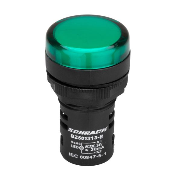 LED-indicator monobloc 24VAC/DC green image 1