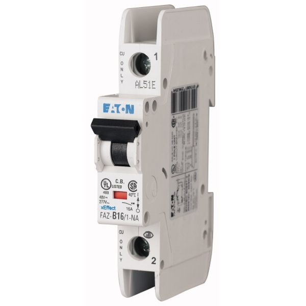 Miniature circuit breaker (MCB), 50 A, 1p, characteristic: C, NA image 1