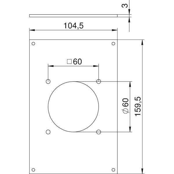 VHF-P3 Cover plate 1x CEE 160x105mm image 2