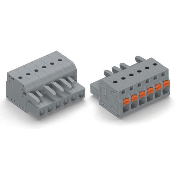 2231-112/102-000 1-conductor female connector; push-button; Push-in CAGE CLAMP® image 1