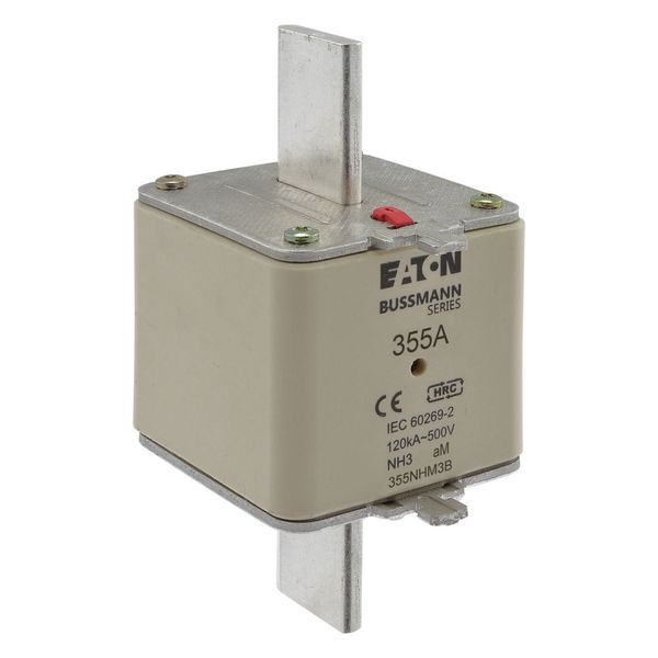 Fuse-link, low voltage, 355 A, AC 500 V, NH3, aM, IEC, dual indicator image 12