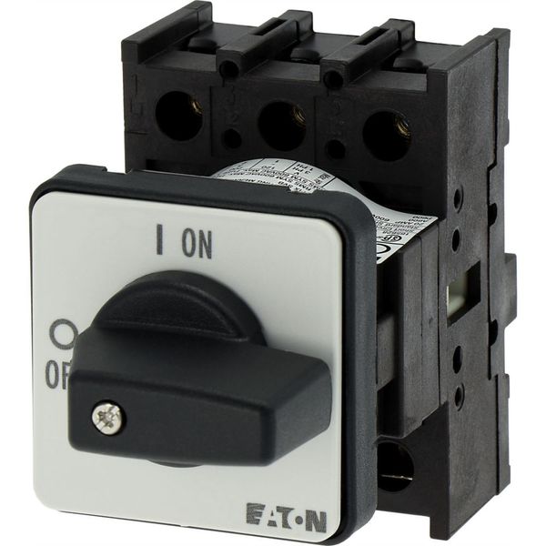 On-Off switch, P1, 25 A, flush mounting, 3 pole, with black thumb grip and front plate image 20