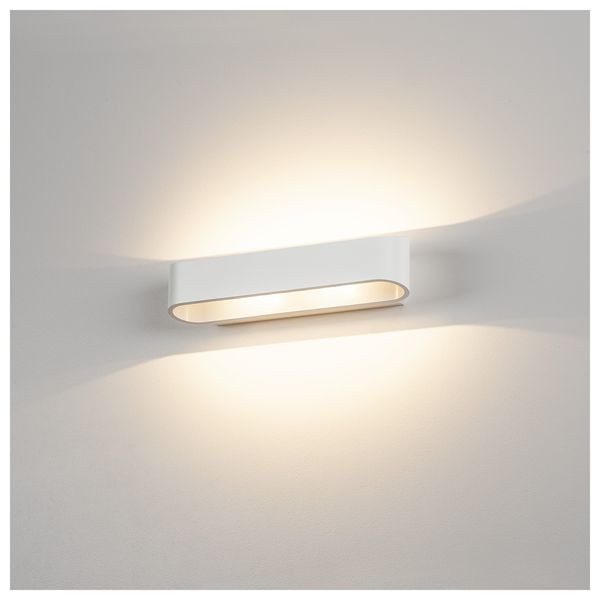 ASSO 300 LED wall light, oval, white, 2x 5W LED, 3000K image 3