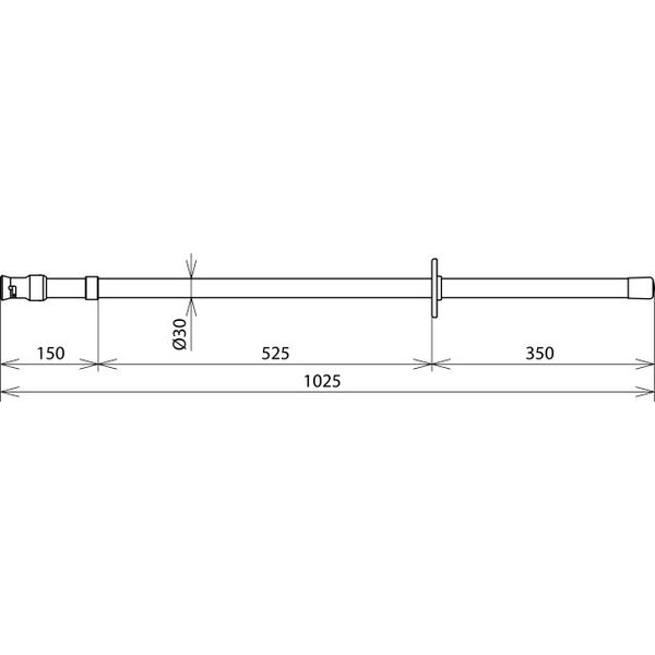 Insulating stick 36kV SQ  L 1028mm image 2