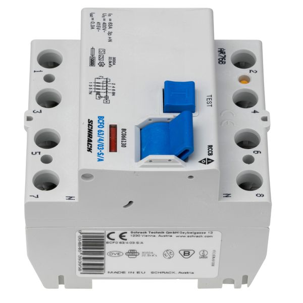 Residual current circuit breaker 63A, 4-p, 300mA, type S, A image 8