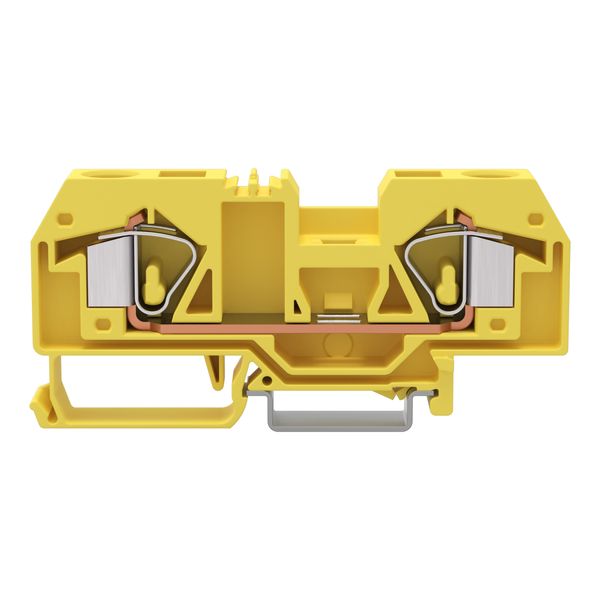 2-conductor through terminal block green-yellow image 1