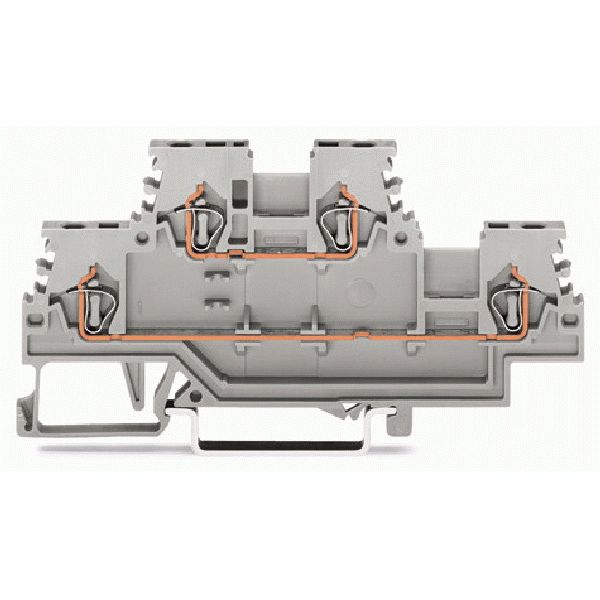 Double-deck terminal block Through/through terminal block L/L gray image 1