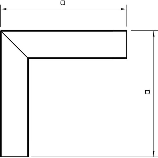 LKM F60060RW Flat angle with cover 60x60mm image 2