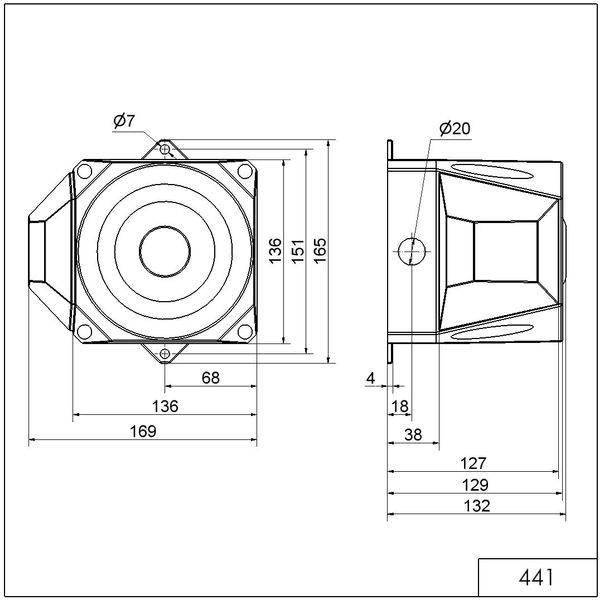 Flash/Sounder WM 32 tne 9-60VDC RD/RD image 3