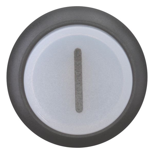 Illuminated pushbutton actuator, RMQ-Titan, Extended, maintained, White, inscribed 1, Bezel: black image 4