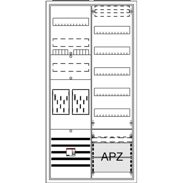 BA27CML Meter board, Field width: 2, Rows: 57, 1100 mm x 550 mm x 215 mm, Isolated (Class II), IP31 image 17