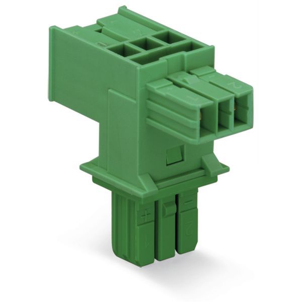 T-distribution connector 2-pole Cod. E green image 2