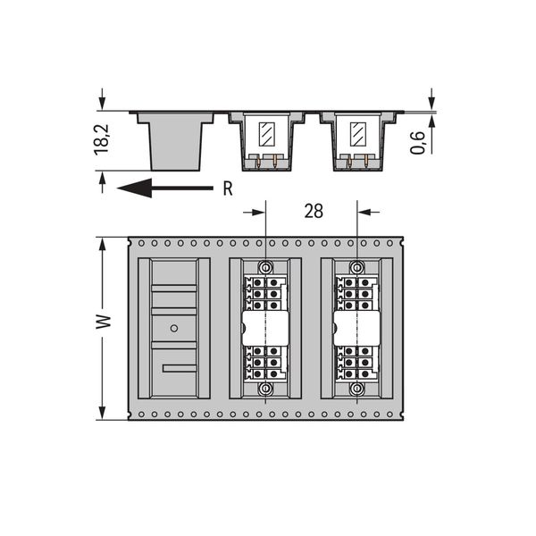 THR male header, 2-row 0.8 x 0.8 mm solder pin straight black image 3