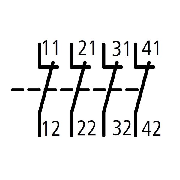 Auxiliary contact for contacter size 2-3, 4 NC image 2